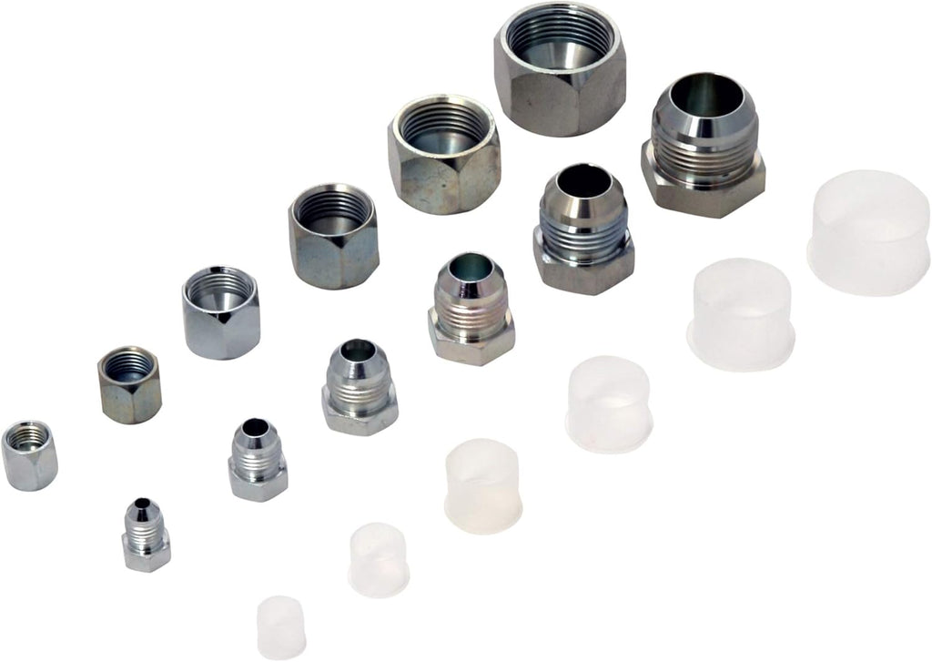 64 Pcs Galvanized Steel Flare Thread Cap & Plug Assortment Kit F273