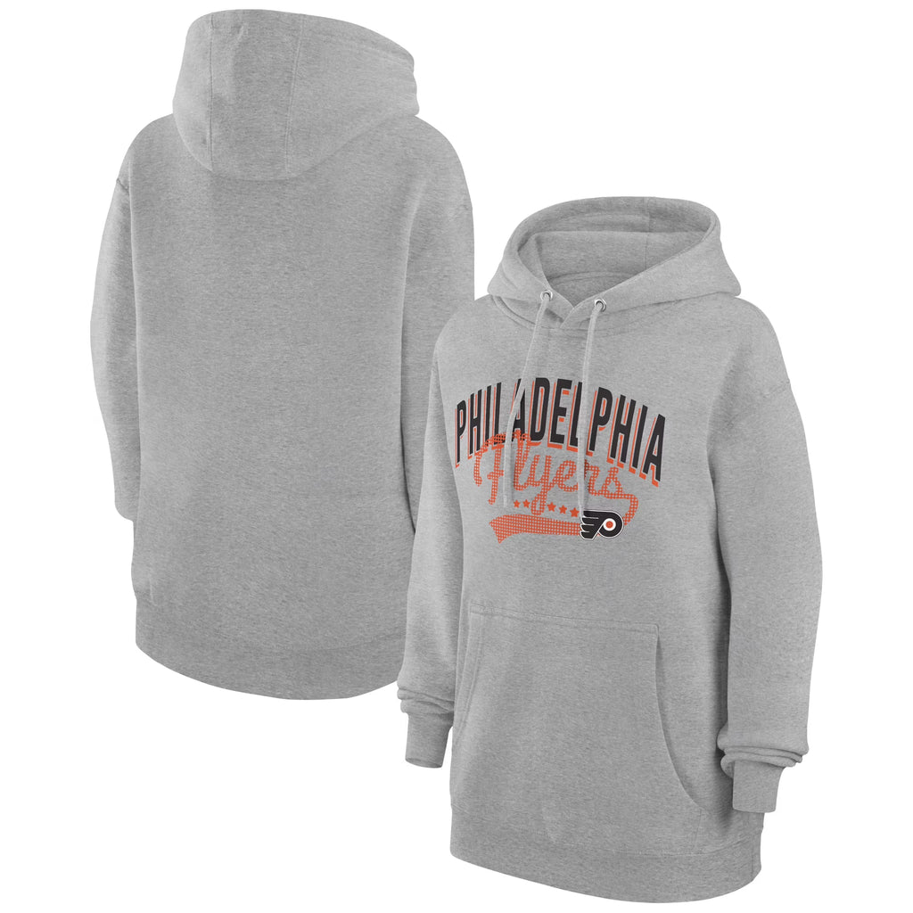 Gray Philadelphia Flyers Filigree Logo Pullover Hoodie R532477