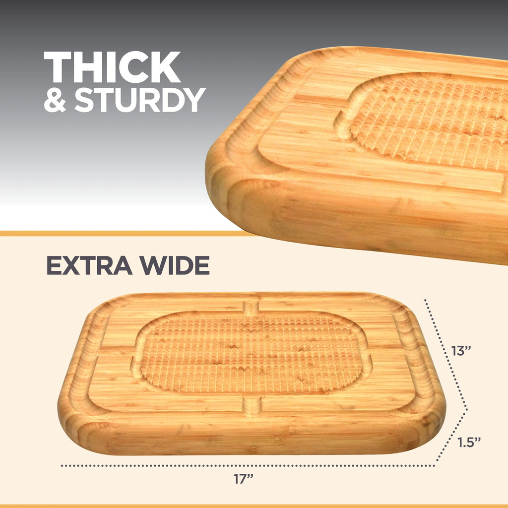 Bamboo Extra Large Cutting Board with Deep Juice Groove M6812