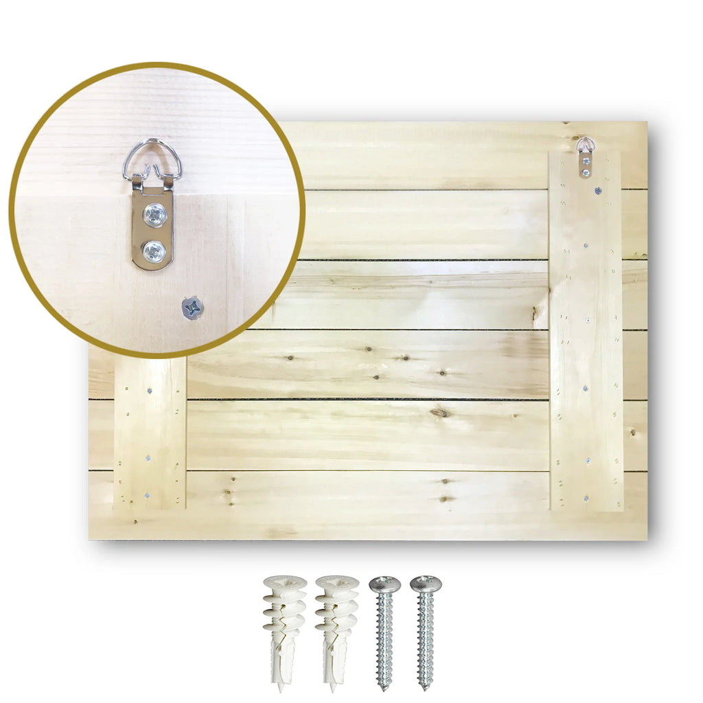 Rustic Wall Art Print on Natural Pine Wood X241