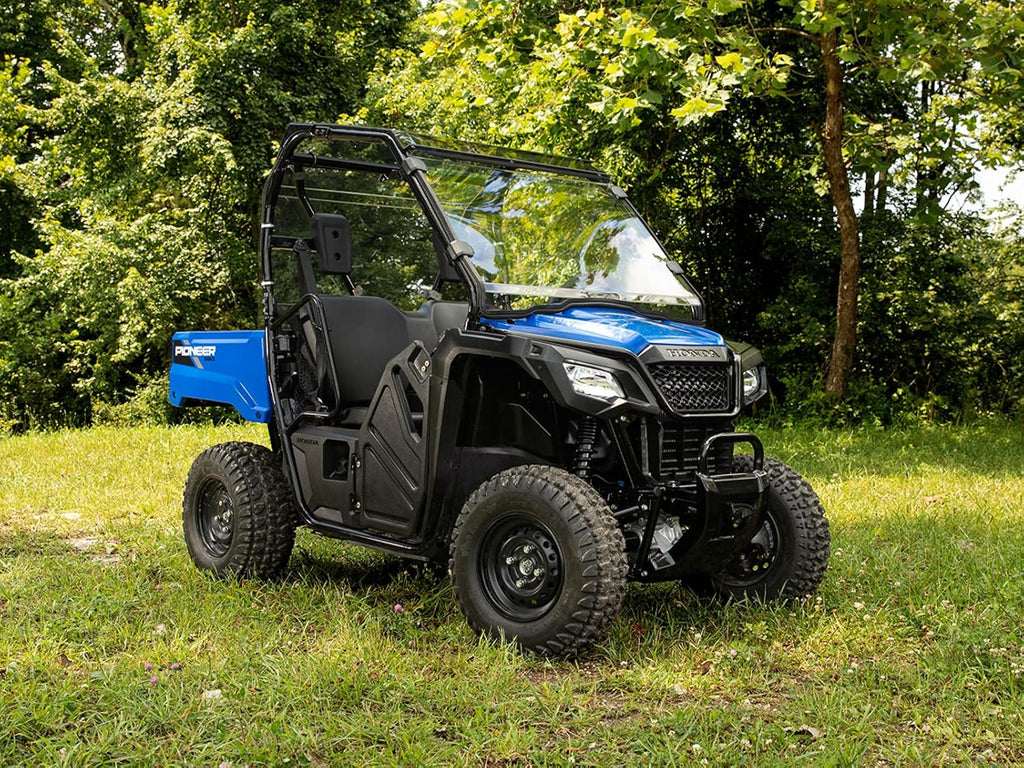 Heavy Duty Full Windshield for Honda Pioneer 500 / 520, 1/4" Thick Scratch Resistant Clear Polycarbonate B2101