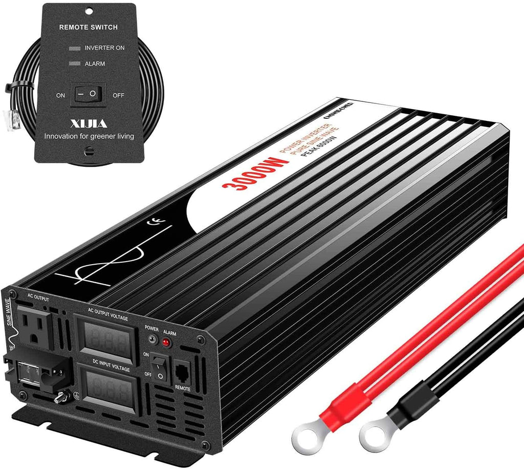 3000W Pure Sine Wave Power Inverter DC24V to 110V 120V AC Converter X598
