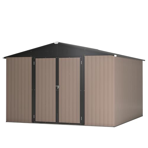 Brown Metal Storage Shed P366643