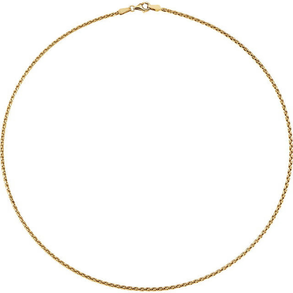 18K Yellow Gold 1.9mm Wheat 18" Chain D49427