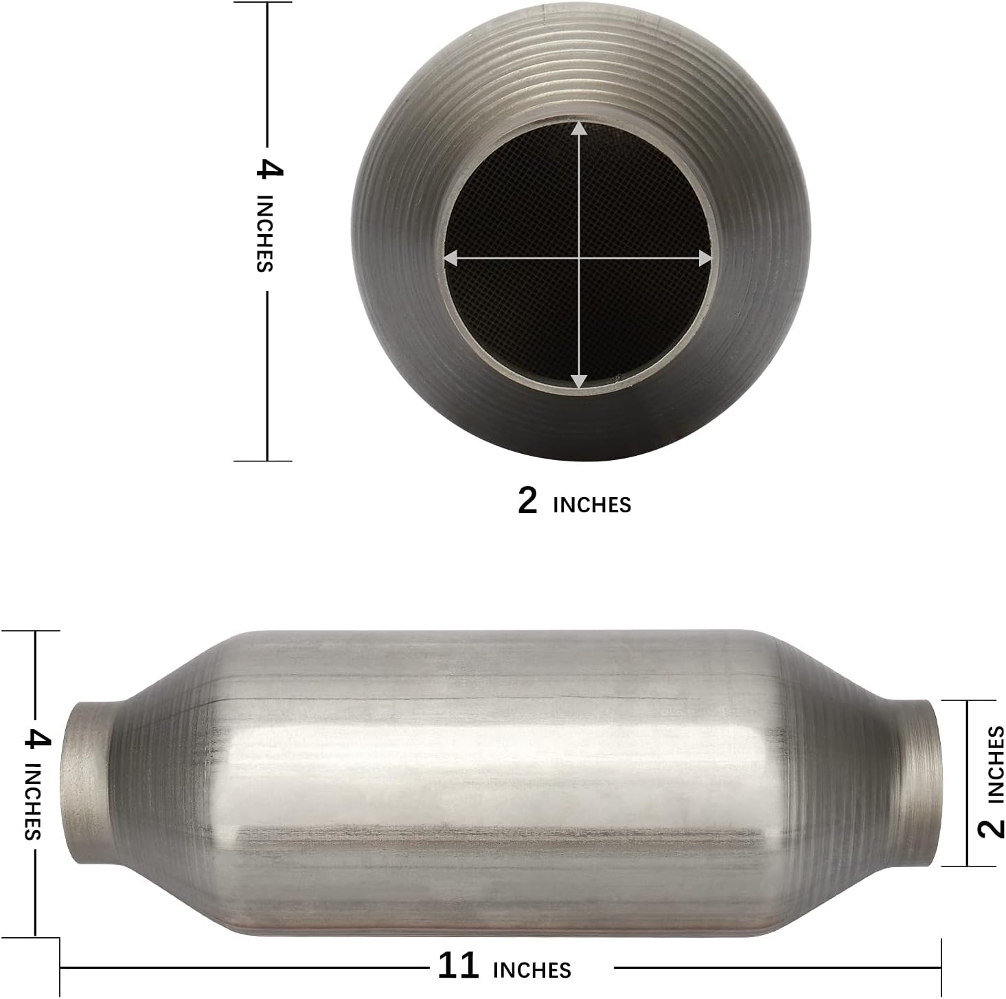 2" Inlet/Outlet Universal Catalytic Converter, Pack of 2 L916130