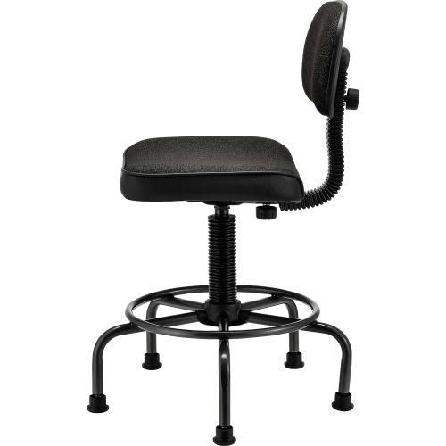 Fabric Desk Stool Black F371