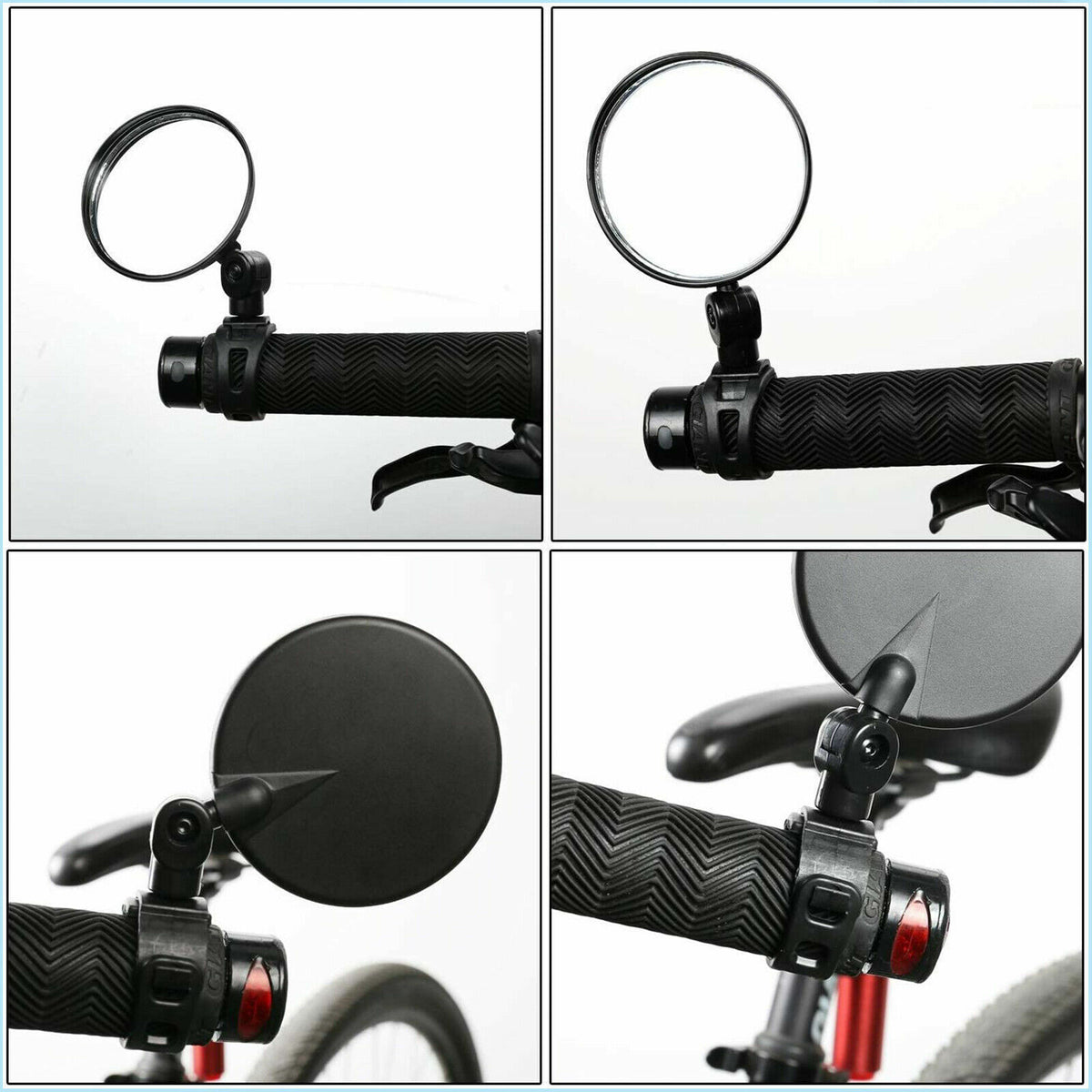 2Pcs Mini Bicycle Rotaty Handlebar Glass Cycling Rear View Mirror H7884