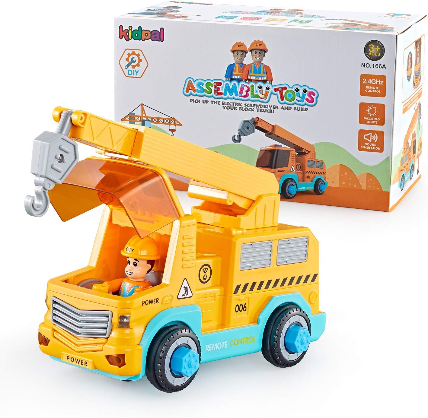 Take Apart Car STEM Toy Building Set with Electric Toy Drill and Remote Control Construction Vehicle Y49354
