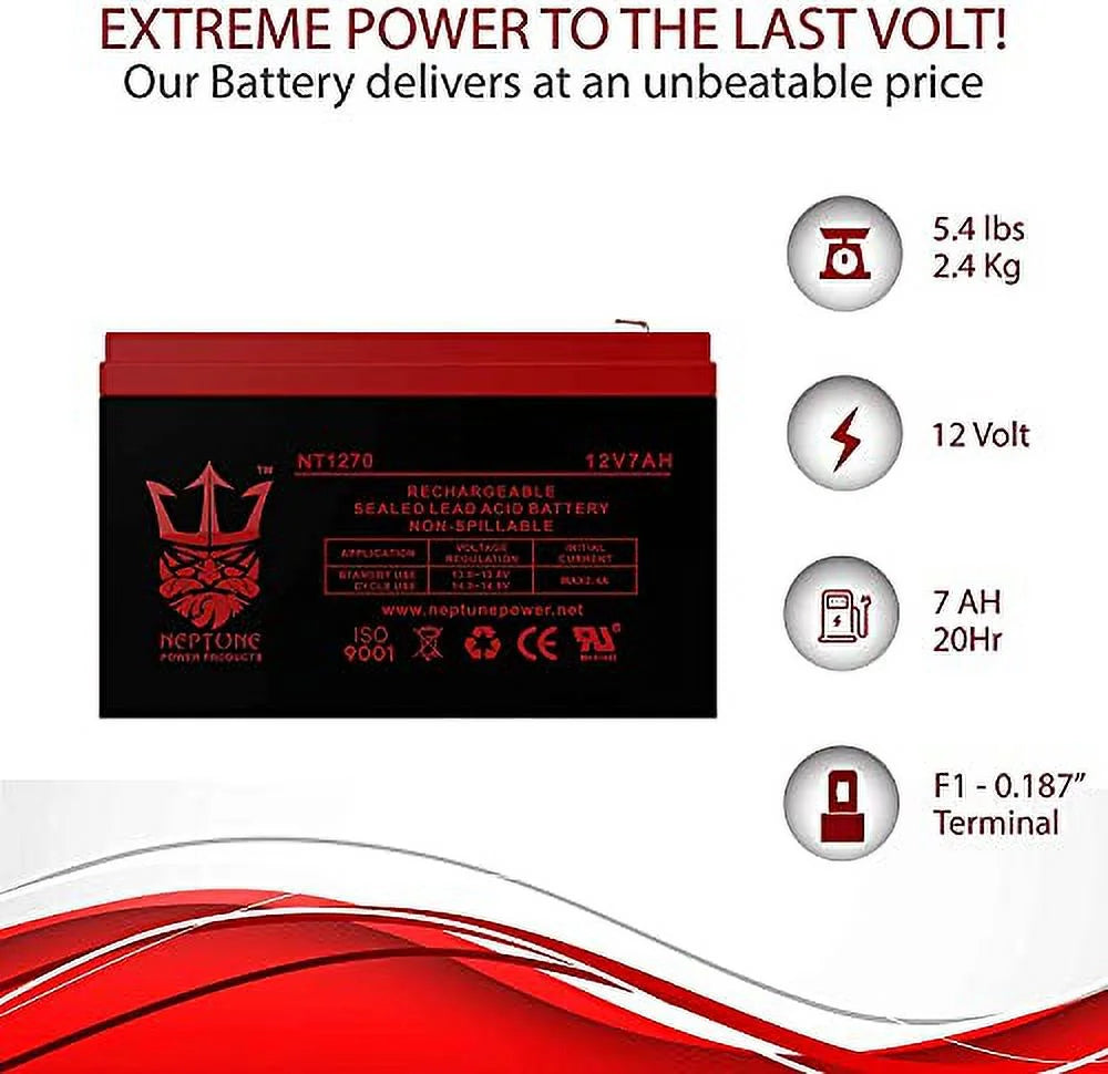12V 7AH Battery 2 Pack Y811