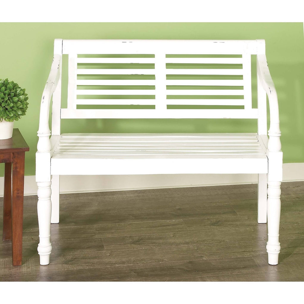 Wood White Bench R386