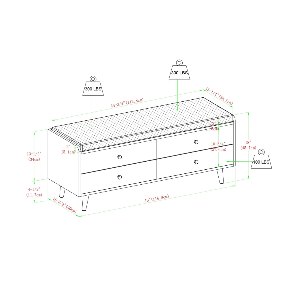 Lift Top Dark Walnut Storage Bench Y492