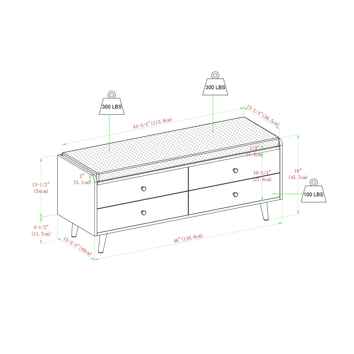 Lift Top Dark Walnut Storage Bench Y492