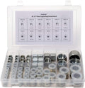 64 Pcs Galvanized Steel Flare Thread Cap & Plug Assortment Kit F273