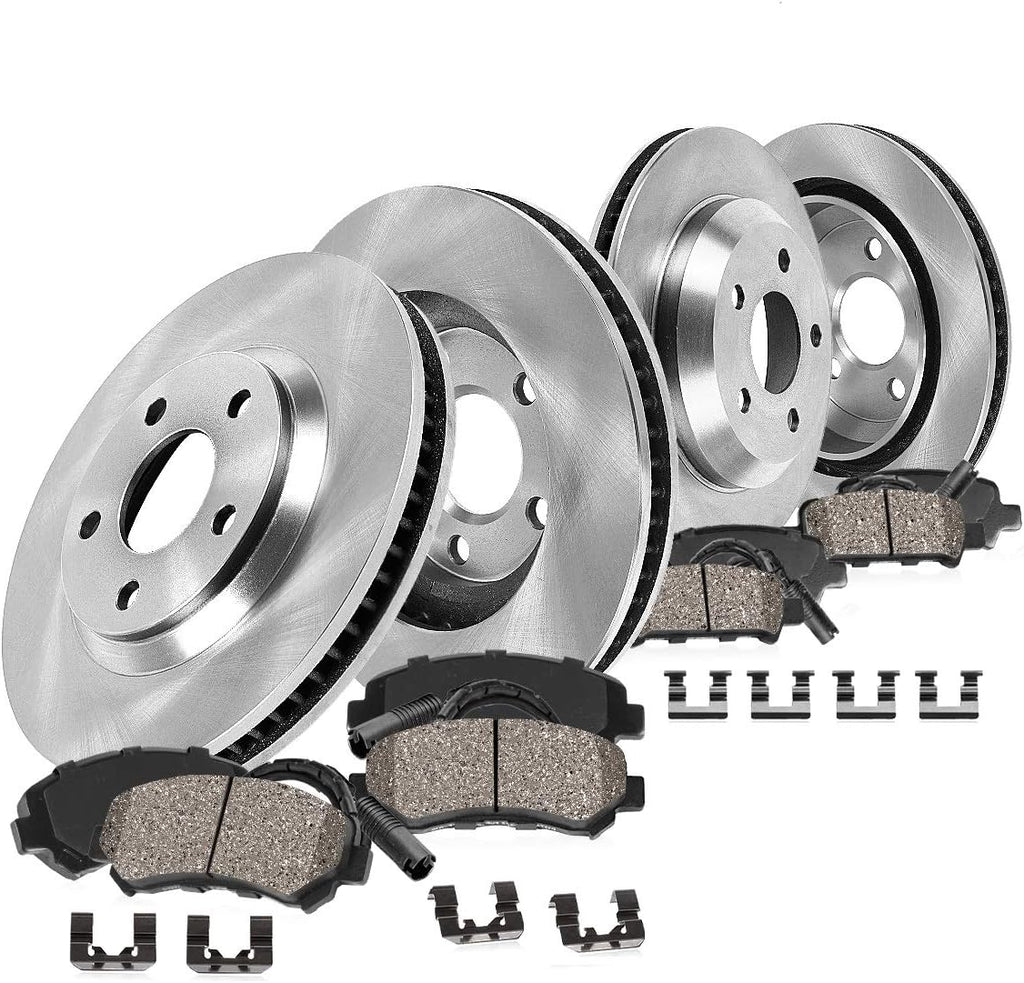 Premium OE 5 Lug Rotors + Low Dust Ceramic Brake Pads I9206
