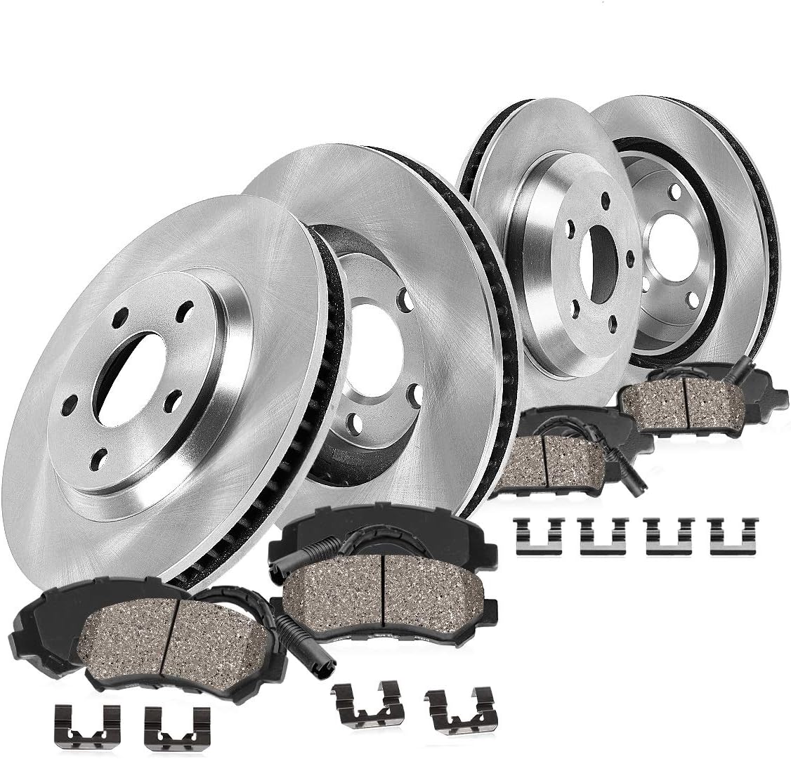 Premium OE 5 Lug Rotors + Low Dust Ceramic Brake Pads I9206