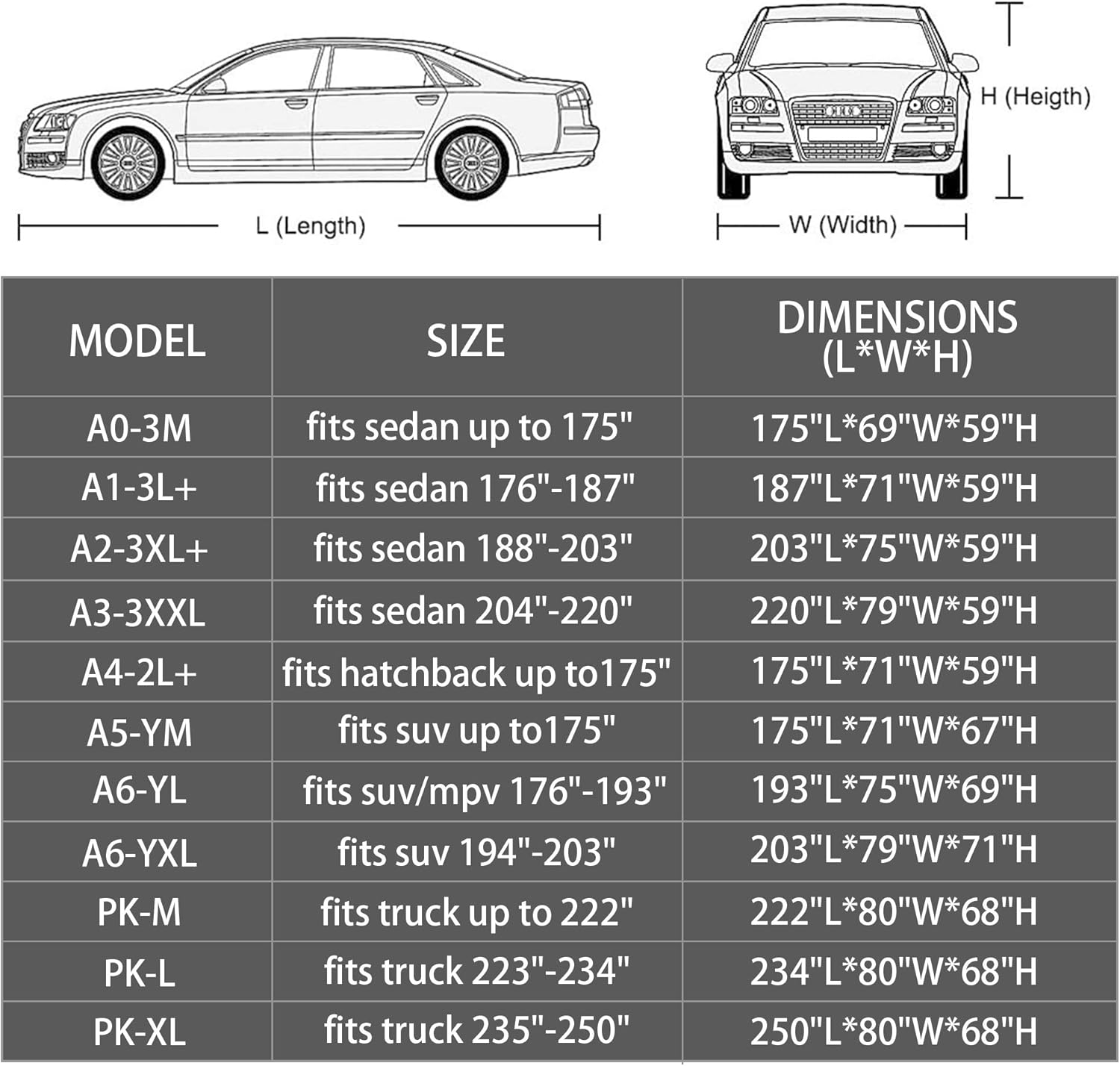 Waterproof All Weather Outdoor Car Cover with Zipper X76213