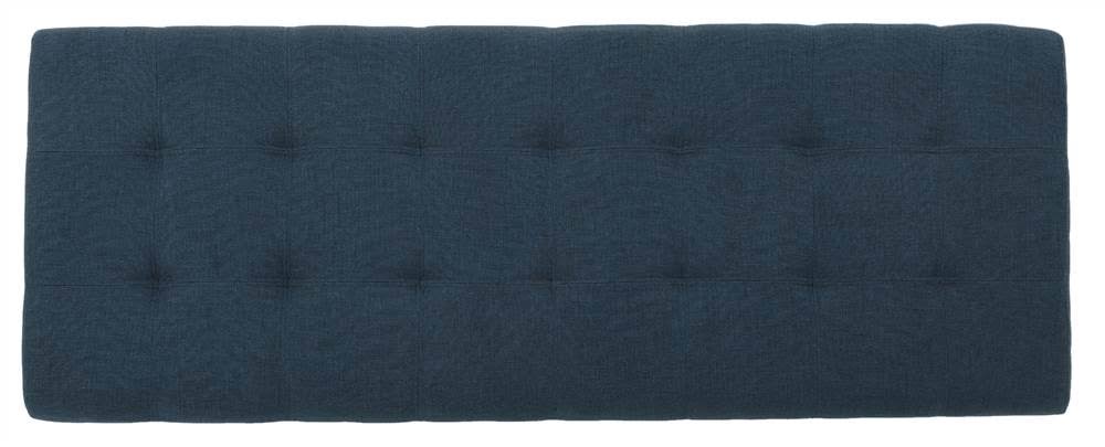 Dark Blue Fabric Storage Ottoman U98840
