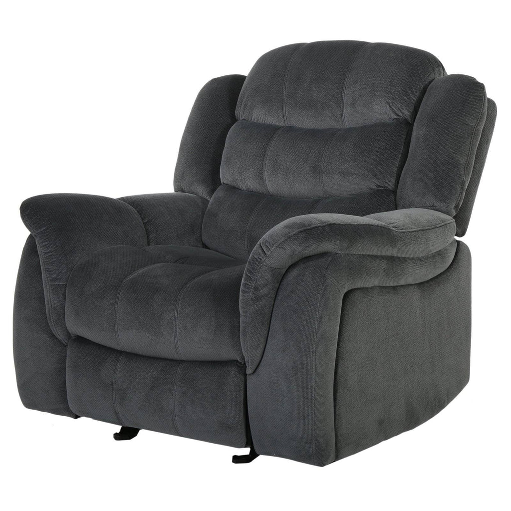 Grey Fabric Glider Recliner Club Chair V9112