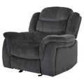 Grey Fabric Glider Recliner Club Chair V9112