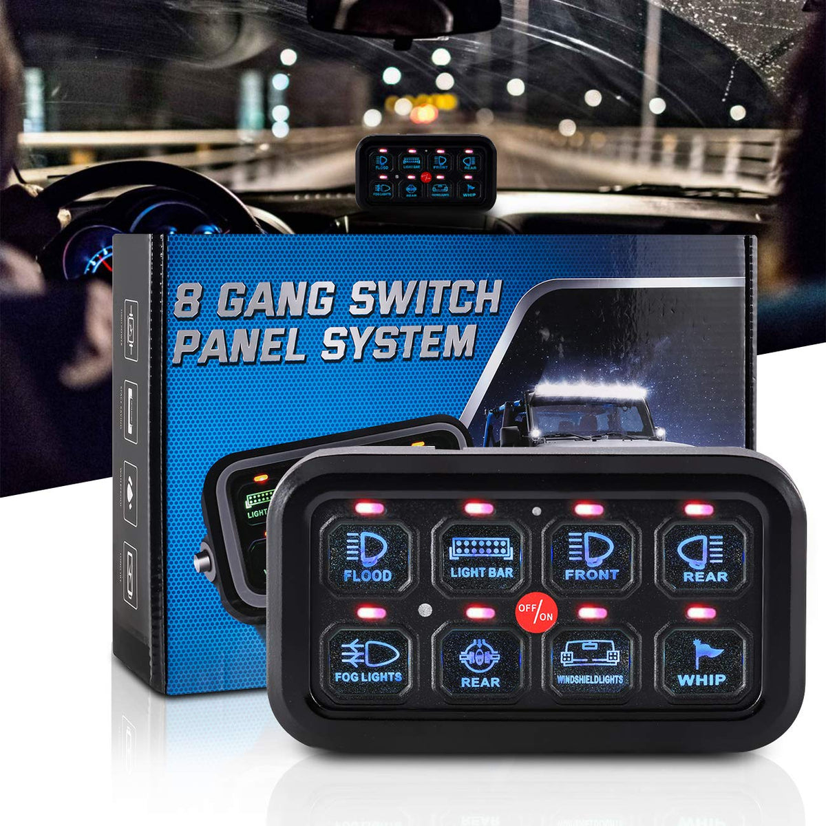 8 Gang Universal Switch Controller Panel Touch Screen Circuit Control Box L132267