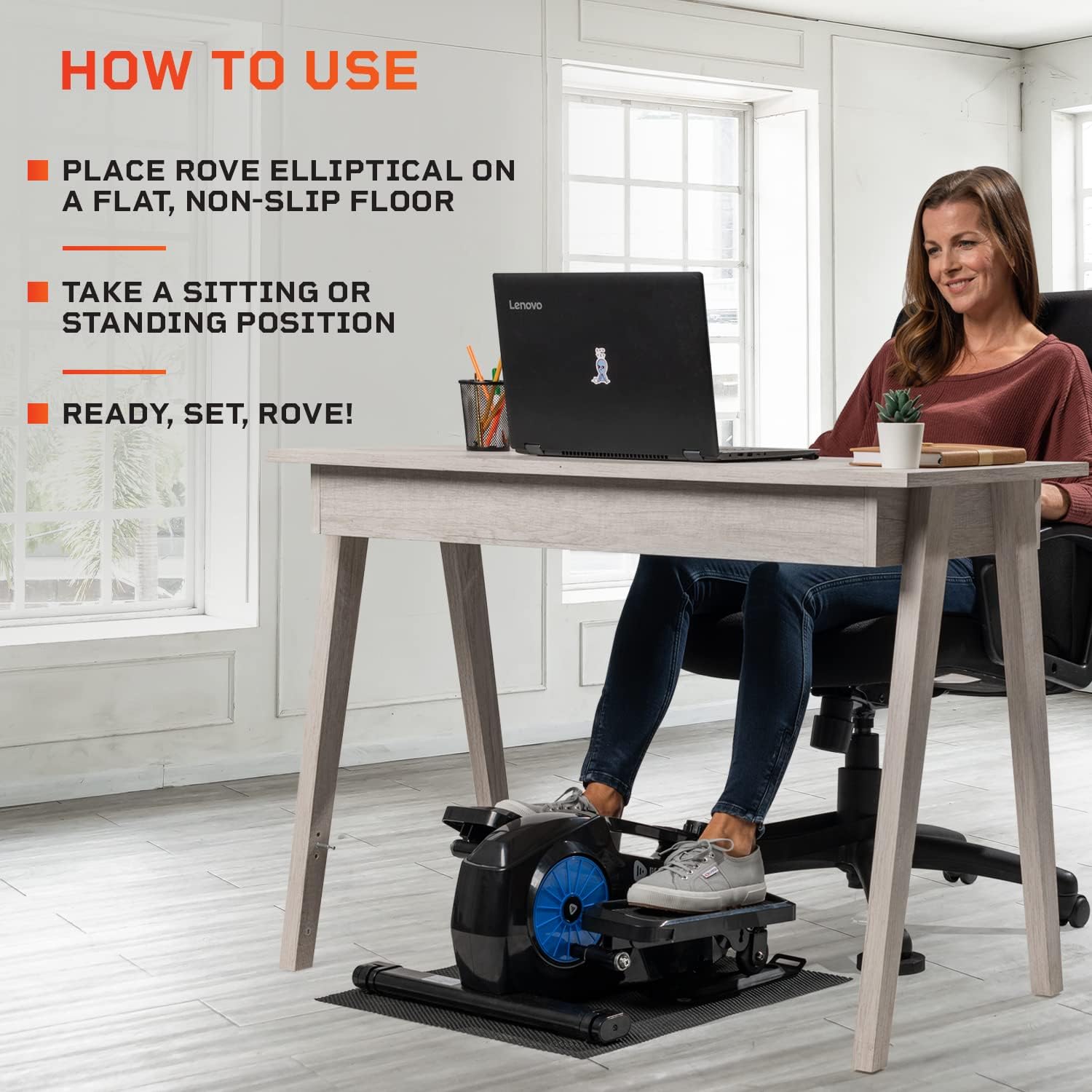 Mini Elliptical Desk Cycle with Adjustable Resistance A223310