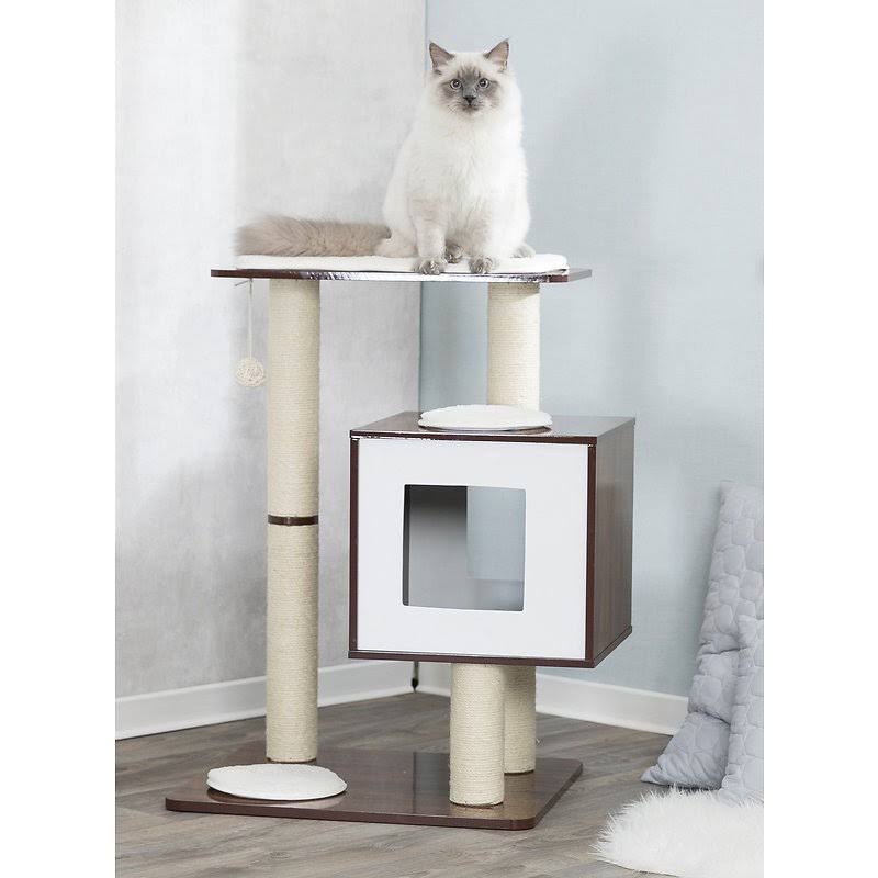 31-in Modern Wooden Cat Scratching Post X1048
