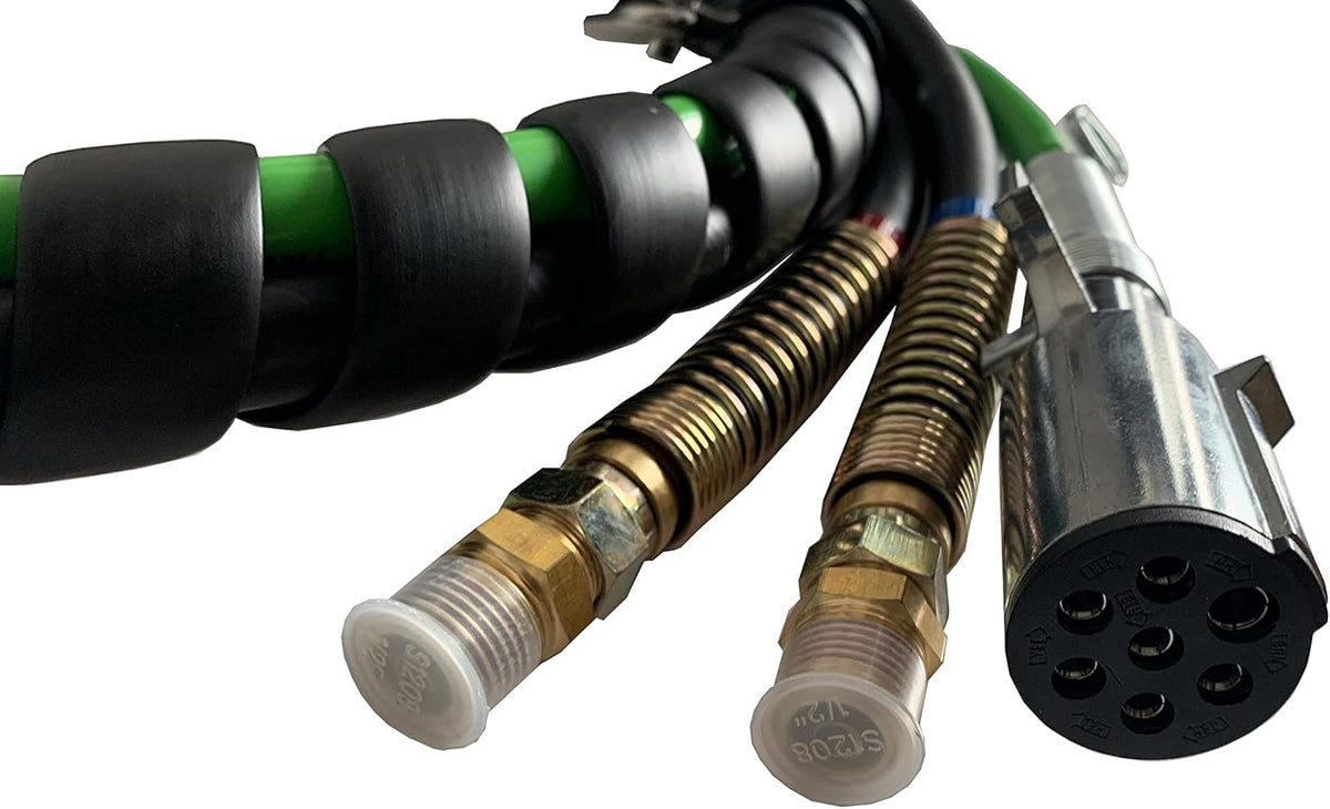 3 in 1 Wrap Air Power Brake Line 12 Ft 7 Way Copper Electrical W8207