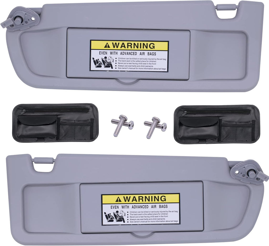 Warm Gray Sun Visor Compatible with Honda Civic 2006-2011 Pack of 2 P790553
