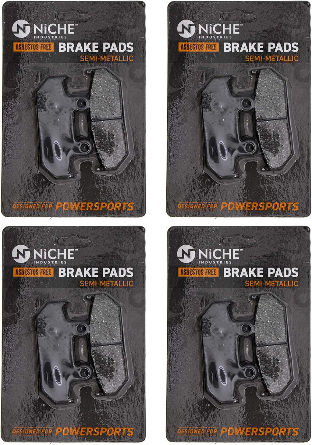 Front Semi-Metallic Brake Pad Set 4 Pack Y1744