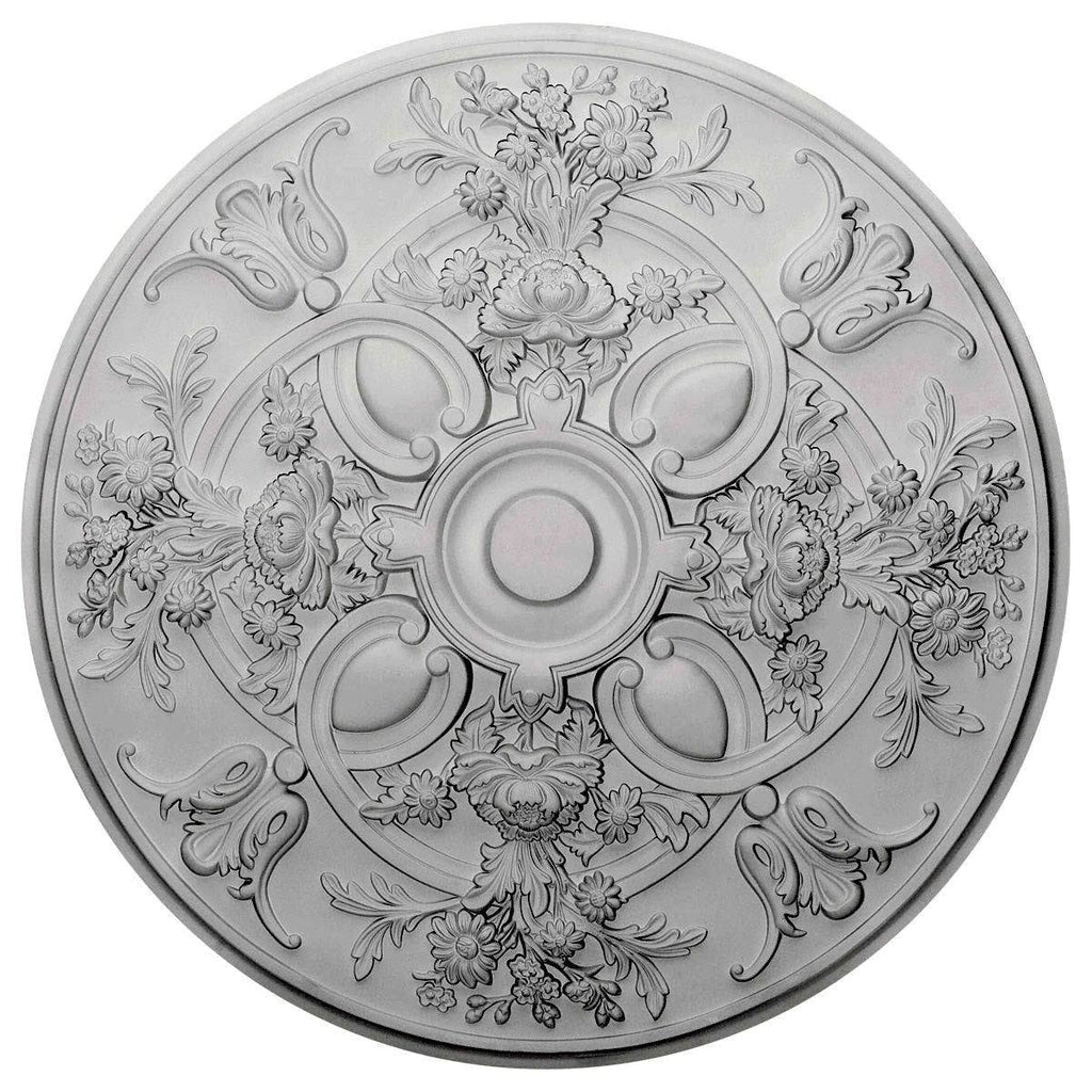 31 1/4x22OD x 2 1/4x22P Hand-Painted Ceiling Medallion M5061
