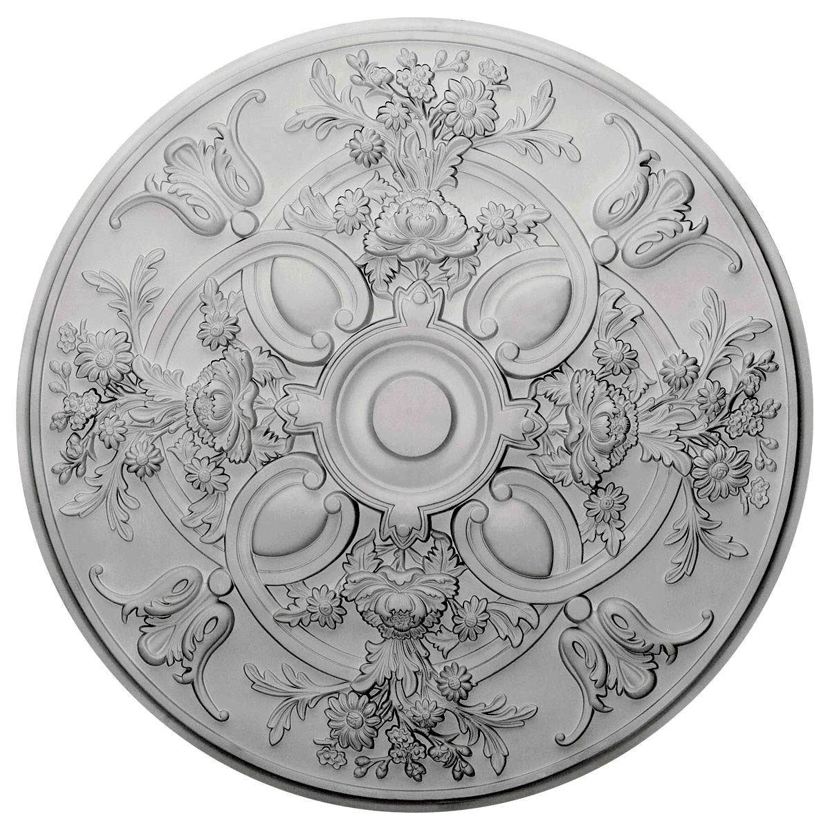 31 1/4x22OD x 2 1/4x22P Hand-Painted Ceiling Medallion M5061