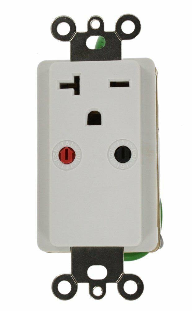 White 20-Amp 250V Single Receptacle Receiver Z506405