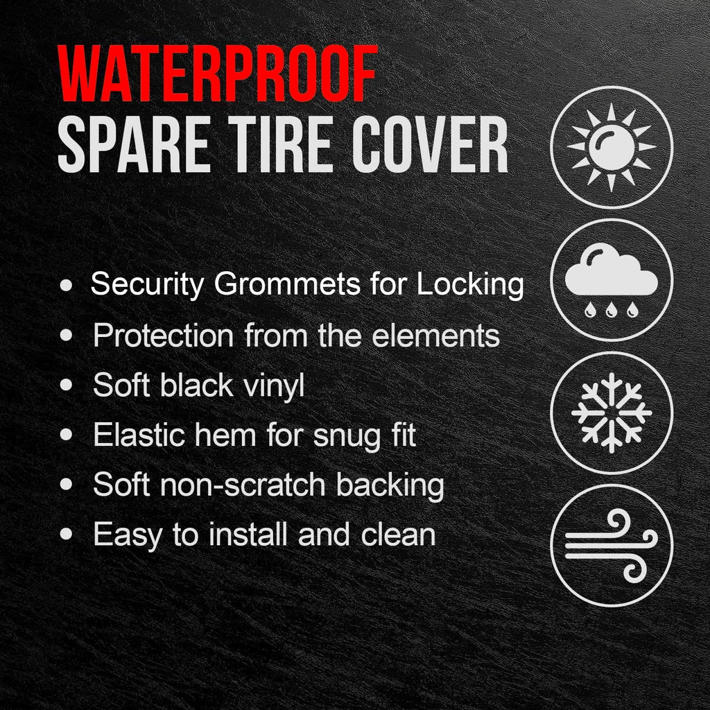 Black 28 Inch Tire Covers R92075