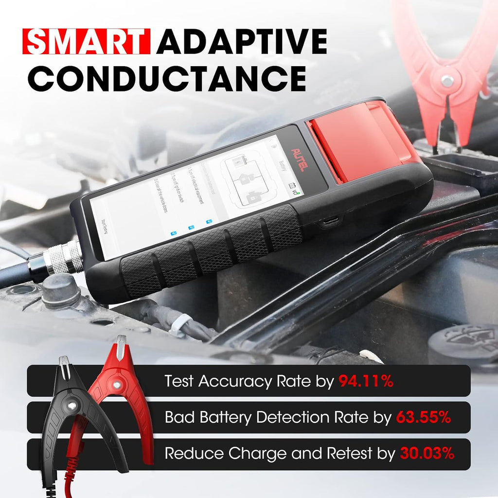 12V 100-3000 CCA Battery Tester with Cranking & Charging Systems Analyzer T56406