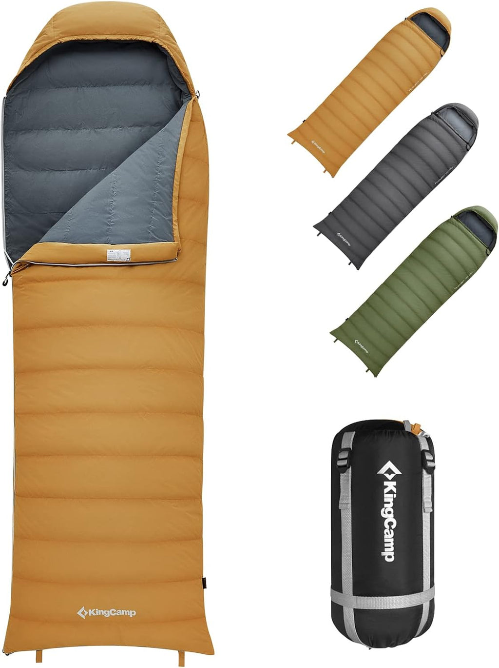 Down Sleeping Bag 650 Fill Power Ultralight Compact 0 Degree with Compression Sack X976017
