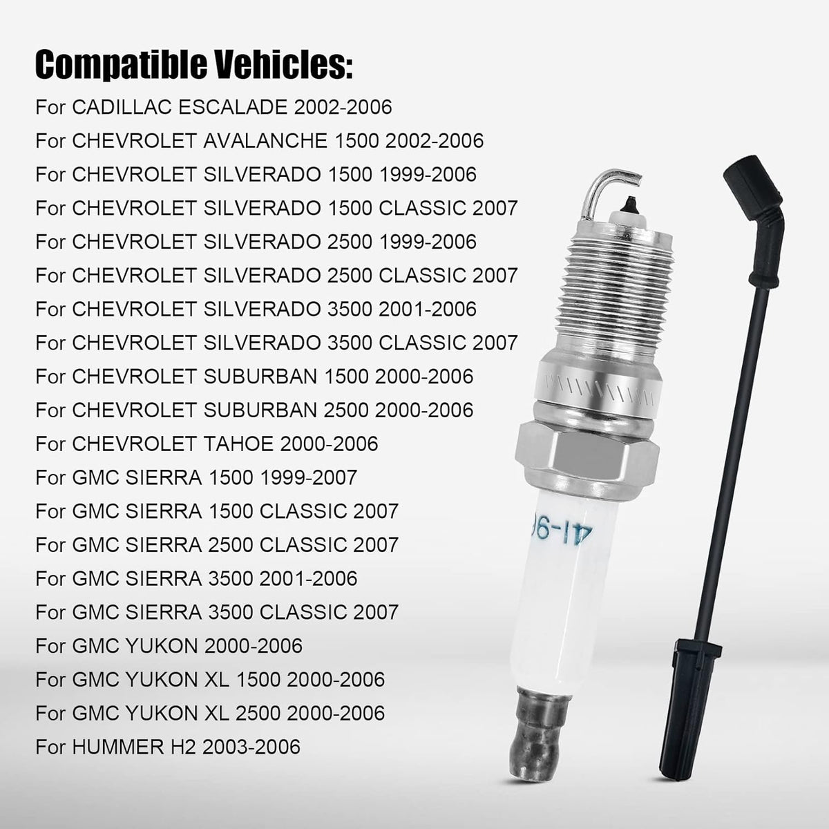 Spark Plugs Sets and Spark Plug Wires 16Pcs Pack of 2 V20589