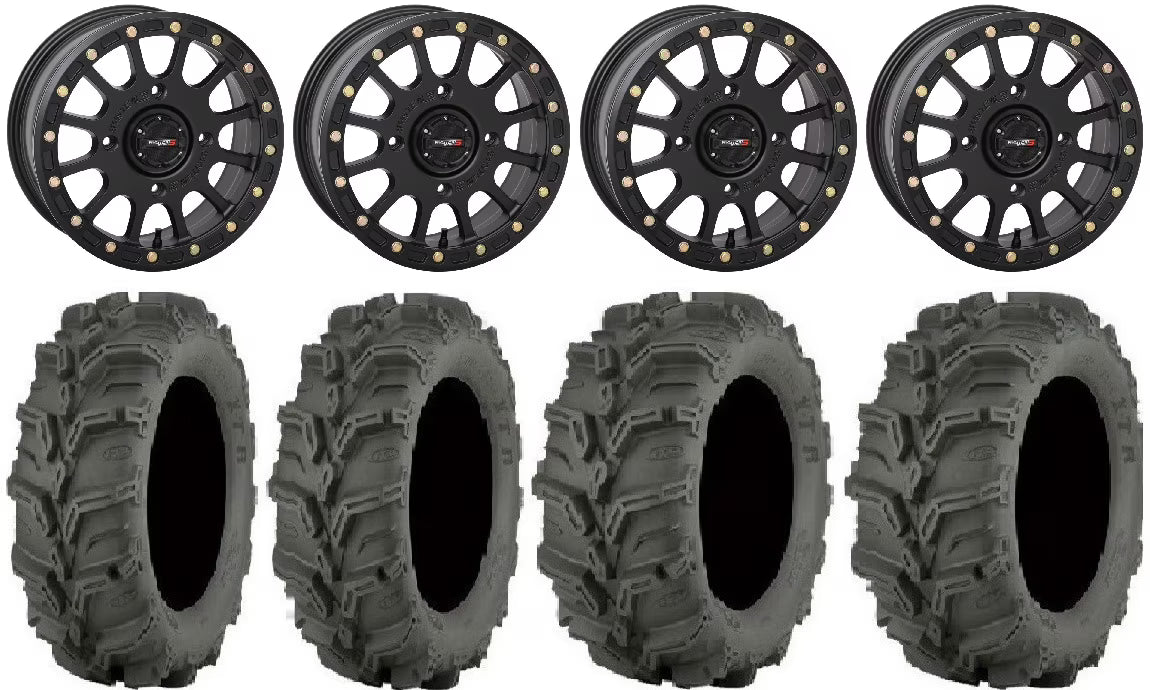 Black 14" Wheels 27" Mud Lite XTR Tires D50320