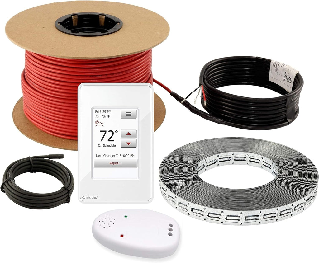 Floor Heating Cable Set 60 Sqft 120v Electric Radiant Floor Heating System with WiFi Programmable Thermostat S6314