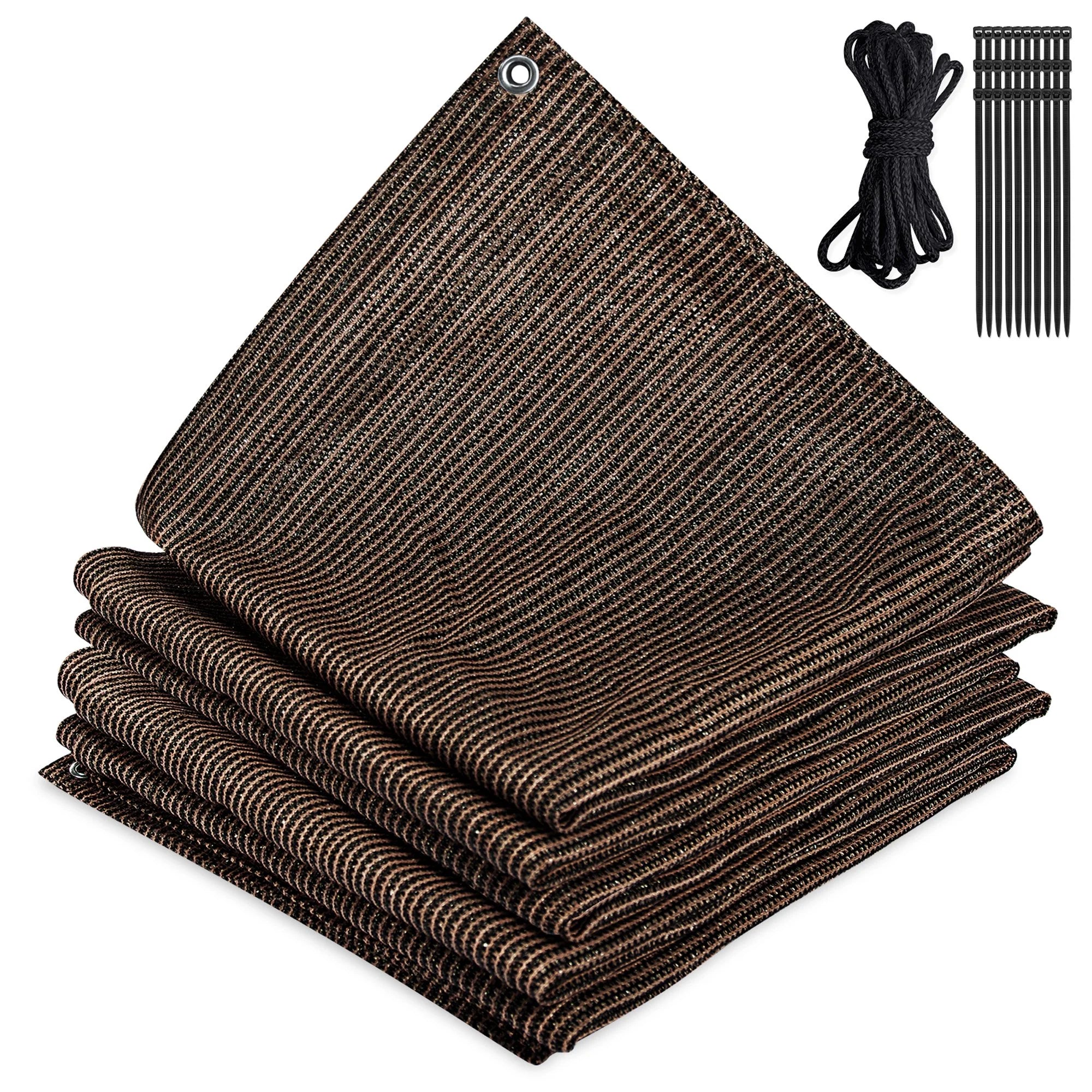10 x 10 FT Mocha Shade Cloth Tarp C514449