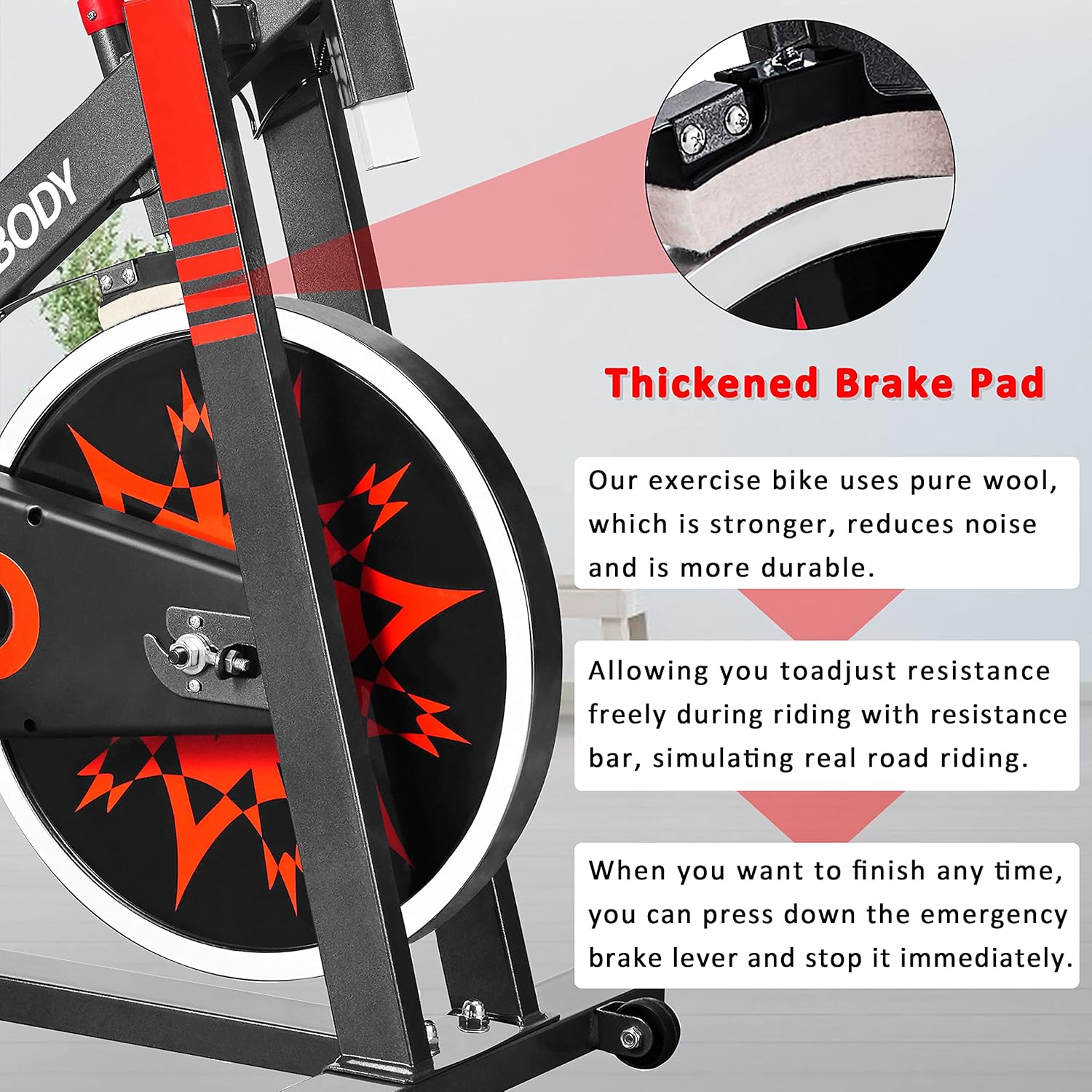 Exercise Bike Indoor Cycling Stationary Bike W41459