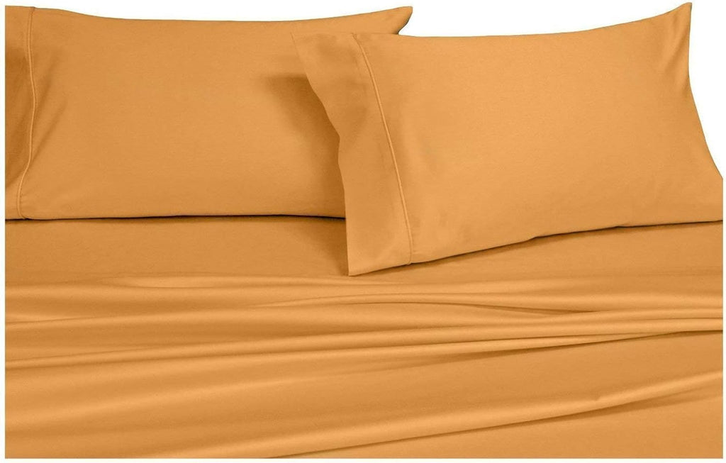 Solid White 4PC California King Cotton Sateen Deep Pocket Bed Sheet Set A613783