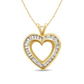 14k Yellow Gold Heart Shaped Necklace K3633