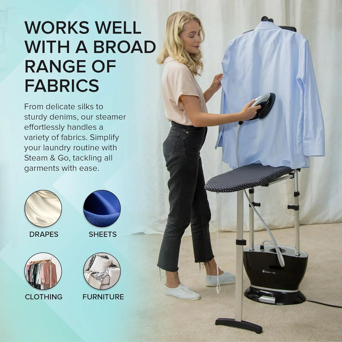 All-in-One Garment Steamer & Clothes Iron with Ironing Board & Hanger F811631