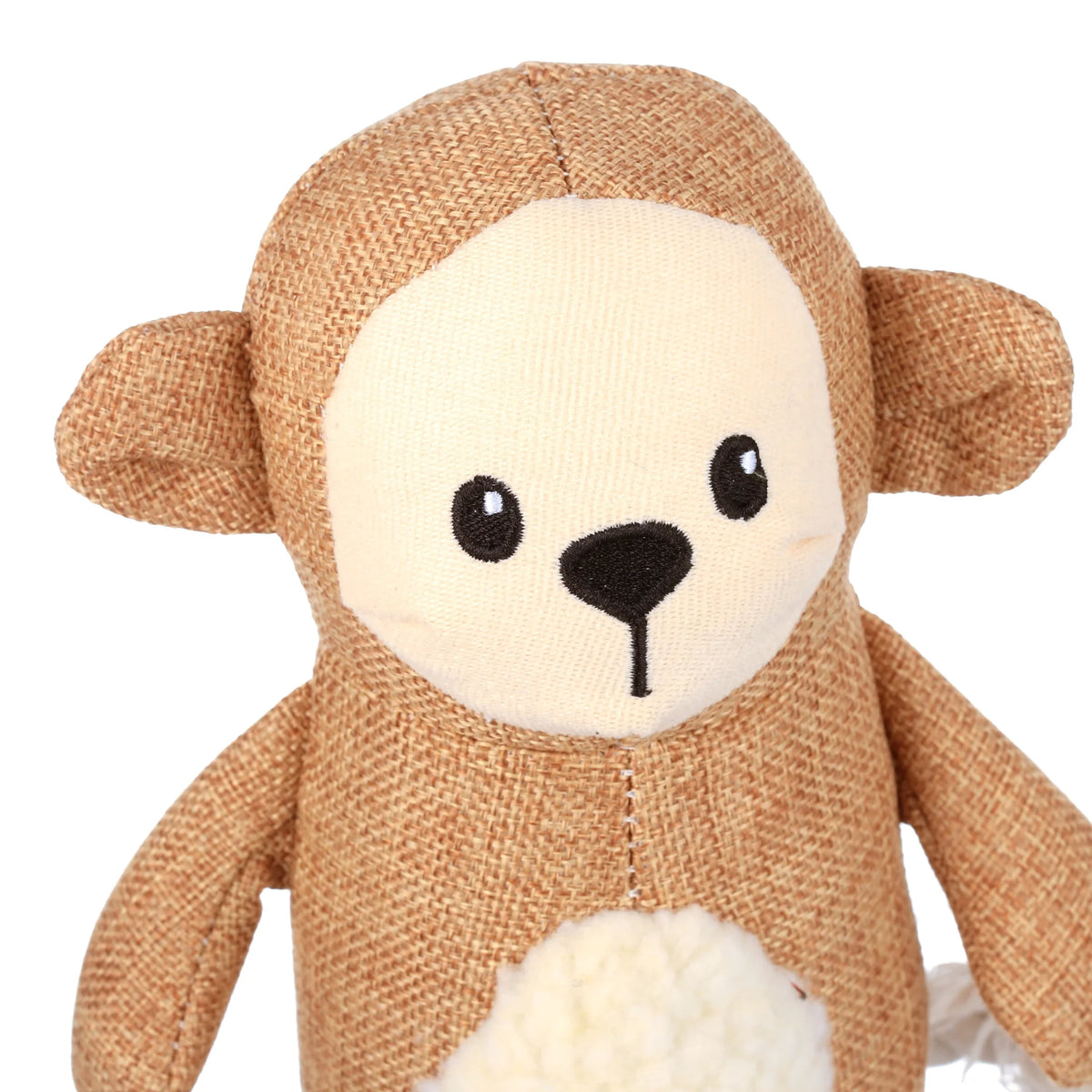 Tan Monkey Plush Dog Toy N3714