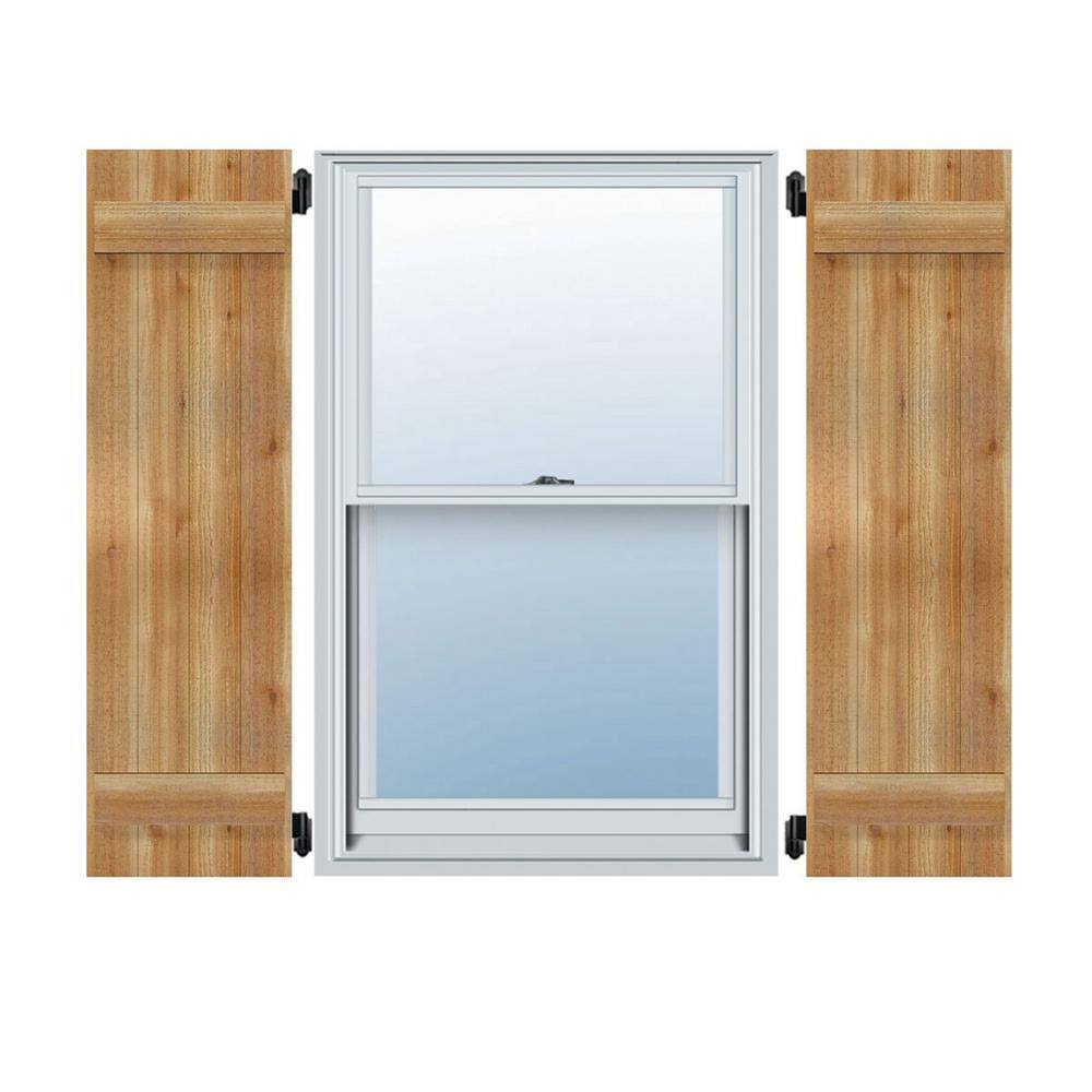 Rough Sawn Western Red Cedar Board and Batten Shutters O32811