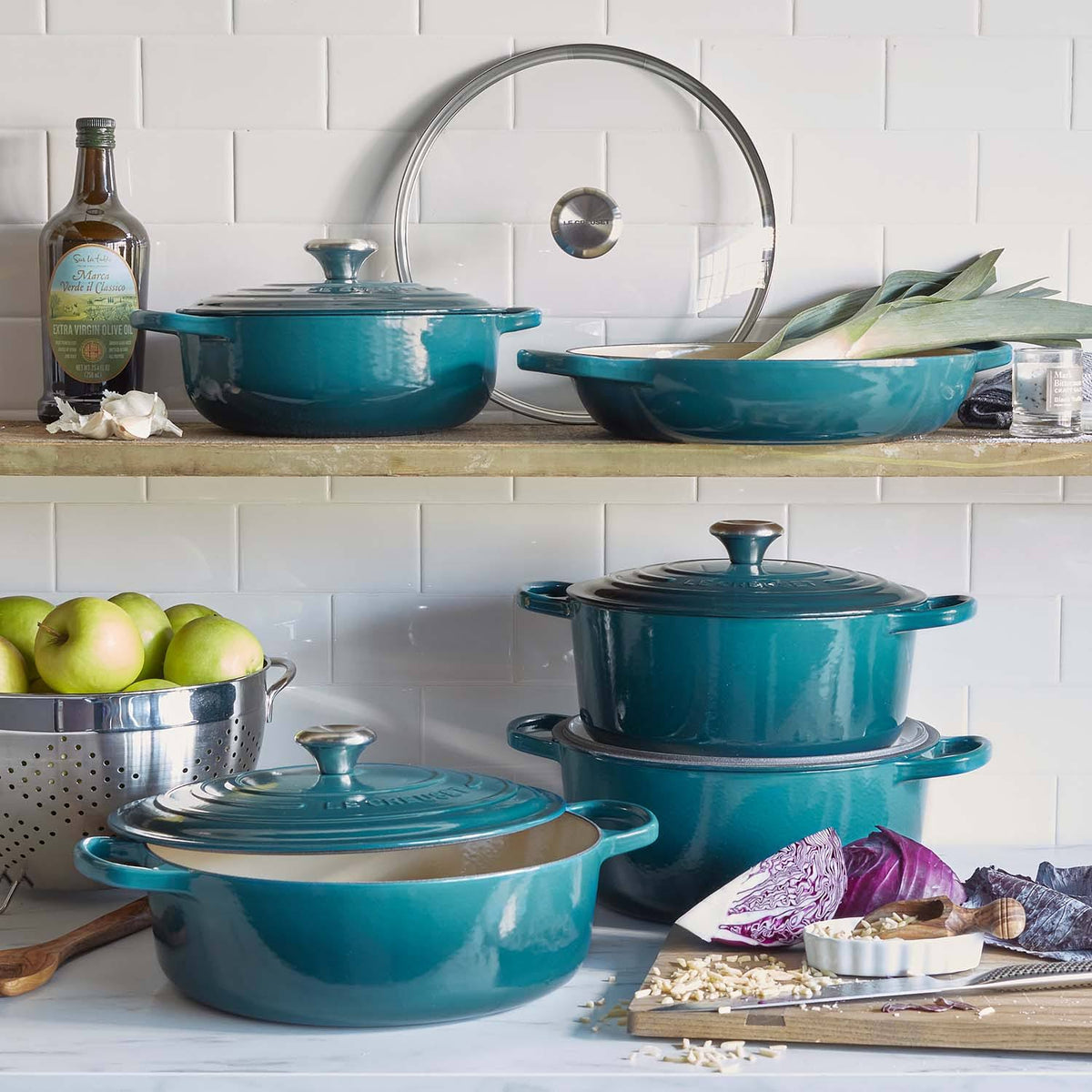 2.25 Qt Cast Iron Rice Pot Deep Teal F870