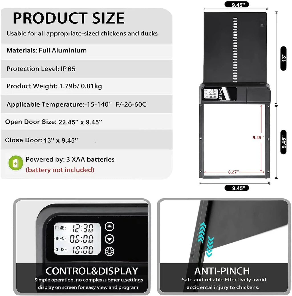 Automatic Chicken Coop Door with Timer R4730