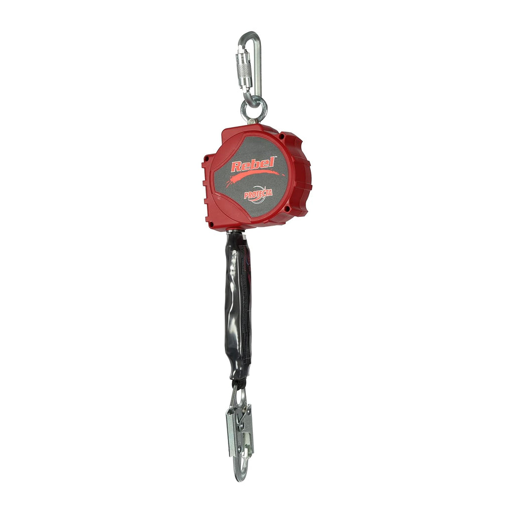 20' Single Leg Self-Retracting Polyester Web Lifeline with Steel Snap Hook E6622