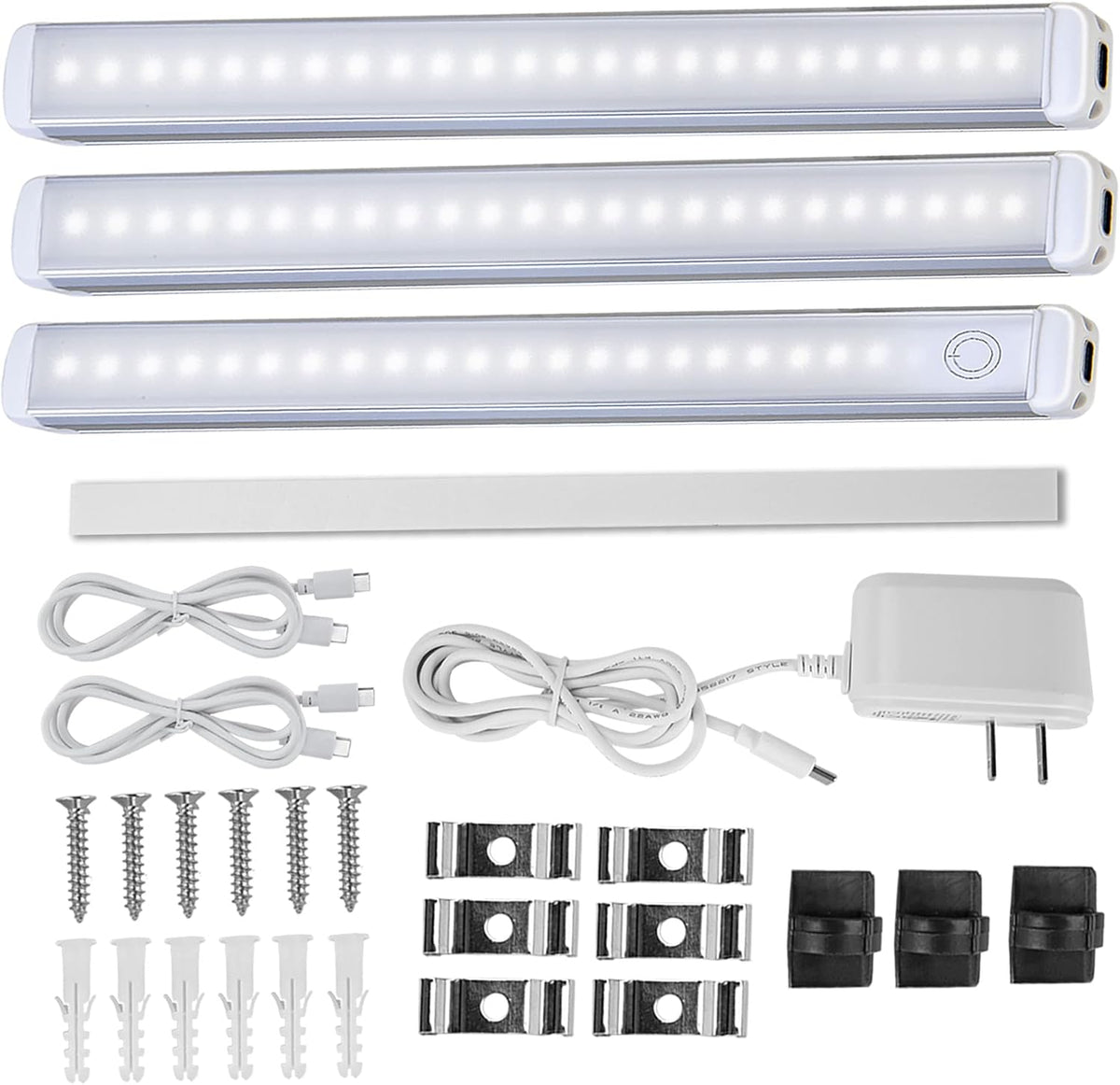 Warm White 2700K Touch Dimmable Under Cabinet LED Light Bar Kit, 3 Bars F713466