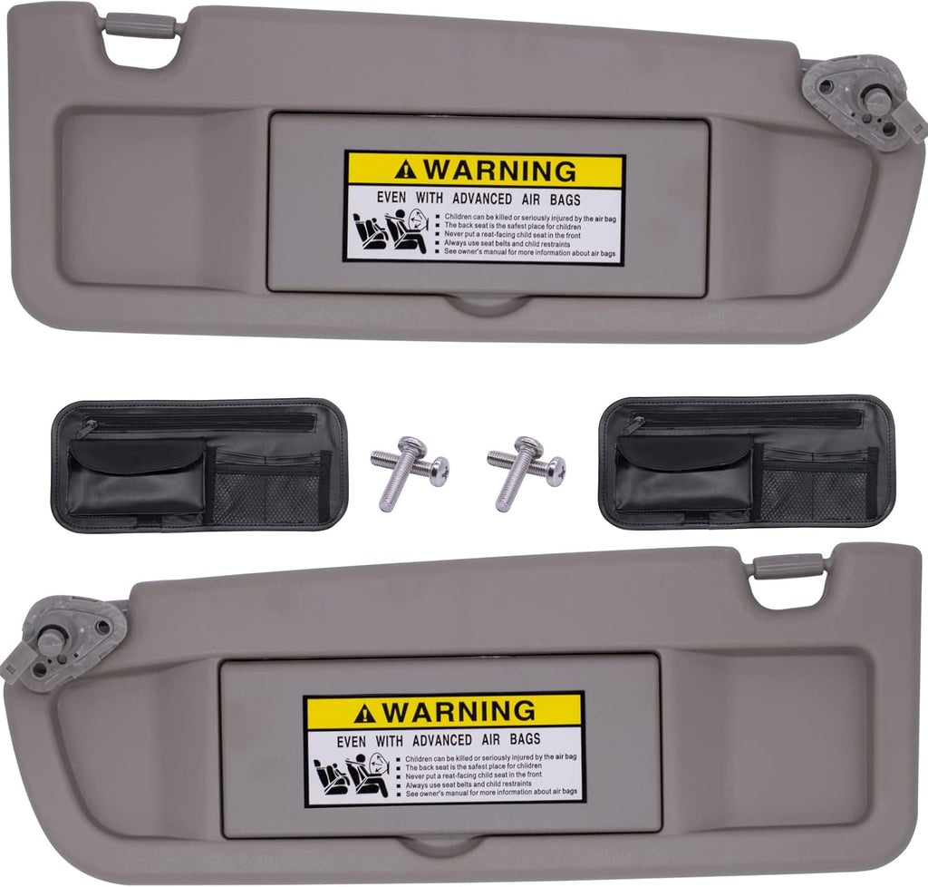 Warm Gray Sun Visor Compatible with Honda Civic 2006-2011 Pack of 2 P790553